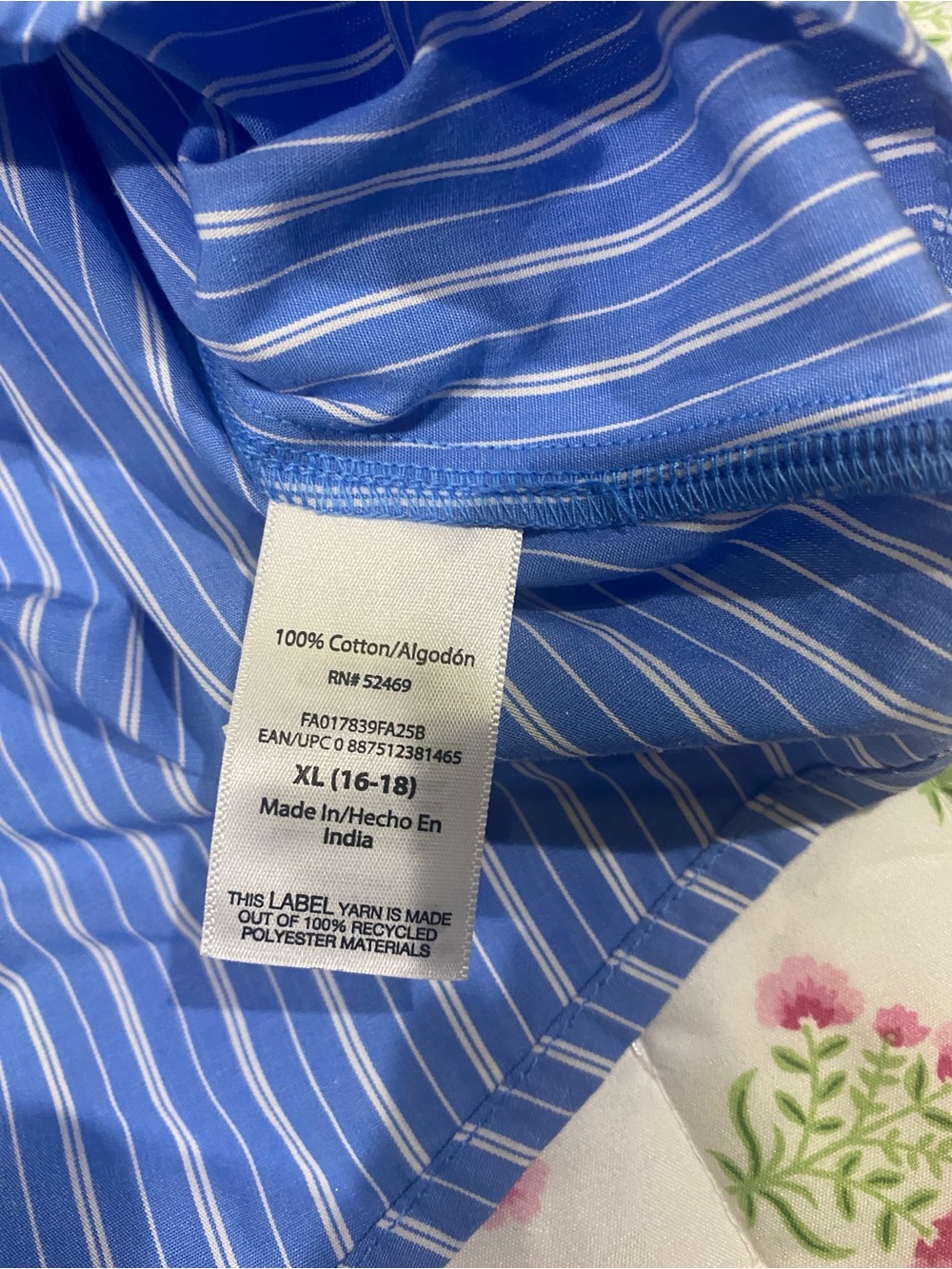 Free Assembly Blue and White Pinstripe Button-Up Shirt NWT XL - Picture 2 of 7